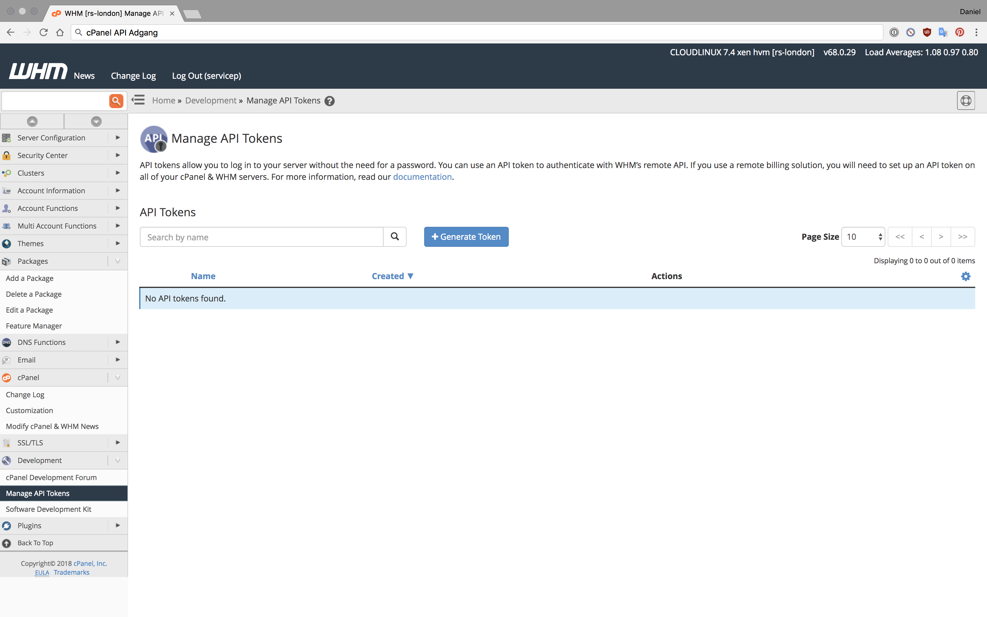 Cloud Webhotel med cPanel på dansk